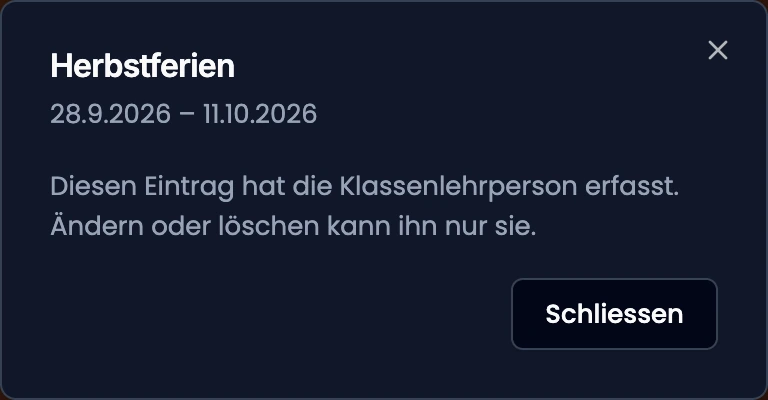 Fenster «Schliessen»